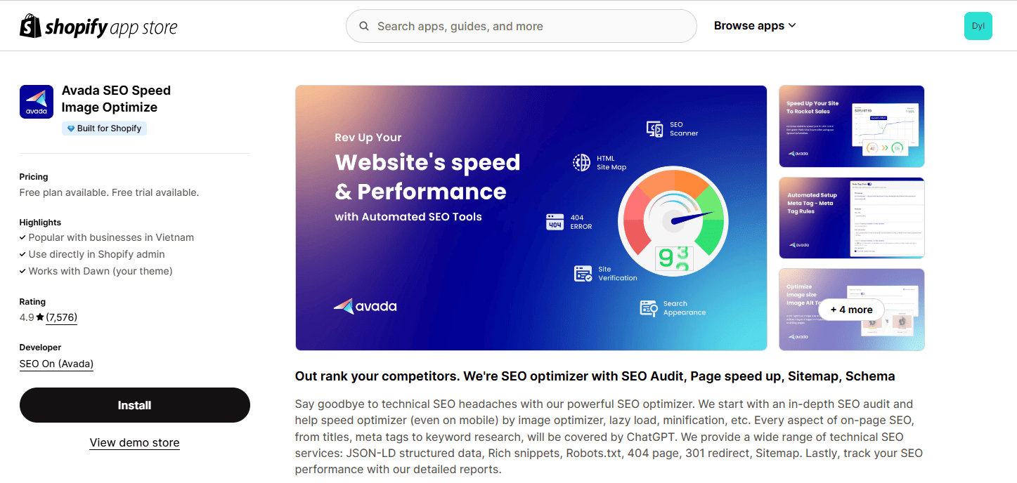 Avada SEO Speed Image Optimizer
